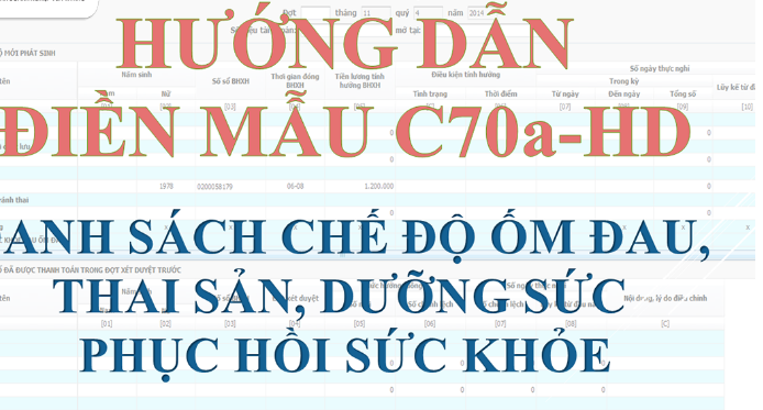 Thủ tục Chế độ Thai sản: Hướng dẫn kế toán cách ghi Mẫu C70a HD mới nhất năm 2019