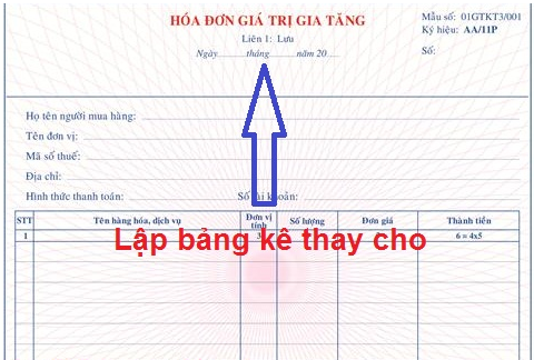 Những lĩnh vực nào được lập bảng kê thay liên 1 của hóa đơn