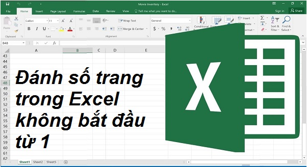 Đánh số trang trong Excel không bắt đầu từ 1 