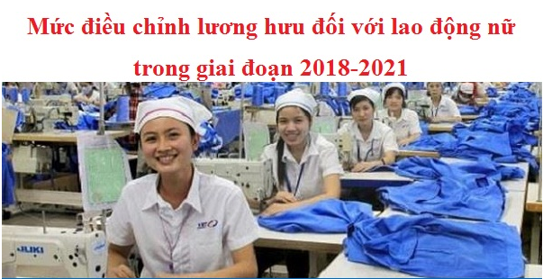 Mức điều chỉnh lương hưu đối với lao động nữ trong giai đoạn 2018-2021