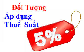 Đối tượng hàng hóa dịch vụ chịu thuế suất 5%