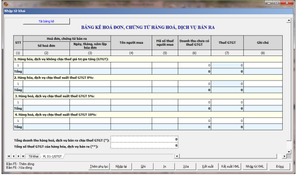 Hướng dẫn lập mẫu 01-1/GTGT theo HTKK mới nhất hiện nay